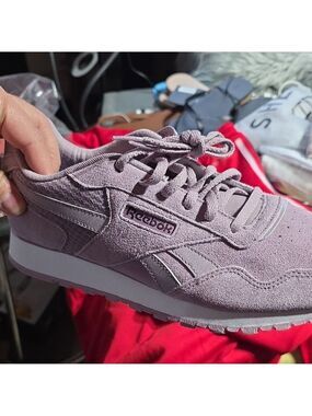 Reebok Purple Retro-Inspired Sneakers